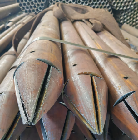 绍兴出尖打孔加工无缝注浆钢花管注浆管厂家